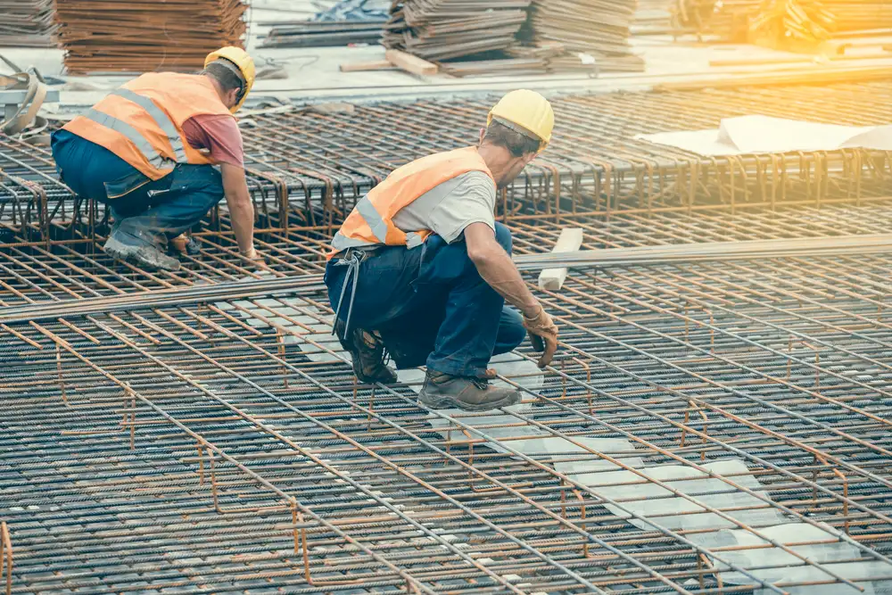 Workers on construction site